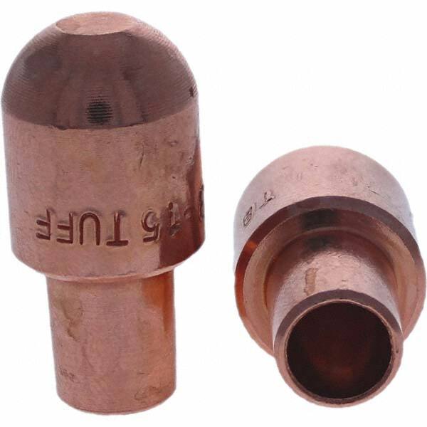 Tuffaloy - Spot Welder Tips For Use With: 5RW Cap Taper Electrode Holder Type: Male Cap B Nose (Dome) - Americas Industrial Supply