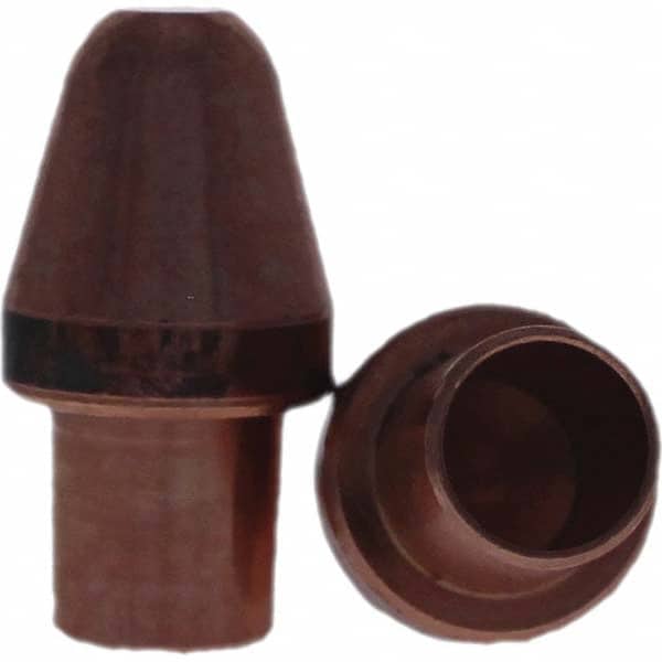 Tuffaloy - Spot Welder Tips For Use With: 7RW Cap Taper Electrode Holder Type: Male Cap A Nose (Pointed) - Americas Industrial Supply