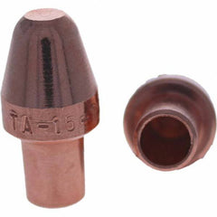 Tuffaloy - Spot Welder Tips For Use With: 5RW Cap Taper Electrode Holder Type: Male Cap A Nose (Pointed) - Americas Industrial Supply