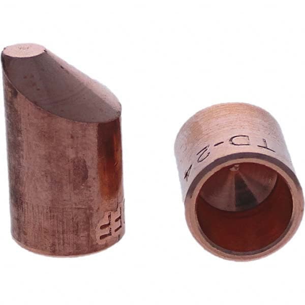 Tuffaloy - Spot Welder Tips For Use With: 4RW Cap Taper Electrode Holder Type: Female Cap D Nose (Offset) - Americas Industrial Supply