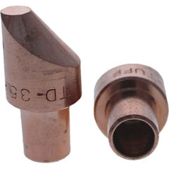 Tuffaloy - Spot Welder Tips For Use With: 5RW Cap Taper Electrode Holder Type: Male Cap D Nose (Offset) - Americas Industrial Supply