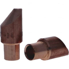 Tuffaloy - Spot Welder Tips For Use With: 4RW Cap Taper Electrode Holder Type: Male Cap D Nose (Offset) - Americas Industrial Supply