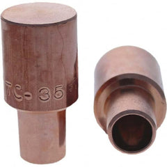 Tuffaloy - Spot Welder Tips For Use With: 5RW Cap Taper Electrode Holder Type: Male Cap C Nose (Flat) - Americas Industrial Supply