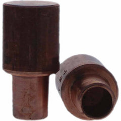 Tuffaloy - Spot Welder Tips For Use With: 5RW Cap Taper Electrode Holder Type: Male Cap C Nose (Flat) - Americas Industrial Supply