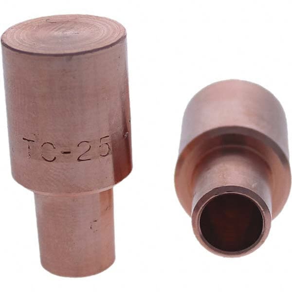 Tuffaloy - Spot Welder Tips For Use With: 5RW Cap Taper Electrode Holder Type: Male Cap C Nose (Flat) - Americas Industrial Supply