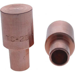 Tuffaloy - Spot Welder Tips For Use With: 5RW Cap Taper Electrode Holder Type: Male Cap C Nose (Flat) - Americas Industrial Supply
