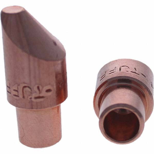 Tuffaloy - Spot Welder Tips For Use With: 4RW Cap Taper Electrode Holder Type: Male Cap D Nose (Offset) - Americas Industrial Supply