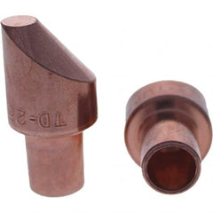 Tuffaloy - Spot Welder Tips For Use With: 5RW Cap Taper Electrode Holder Type: Male Cap D Nose (Offset) - Americas Industrial Supply