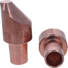 Tuffaloy - Spot Welder Tips For Use With: 7RW Cap Taper Electrode Holder Type: Male Cap D Nose (Offset) - Americas Industrial Supply