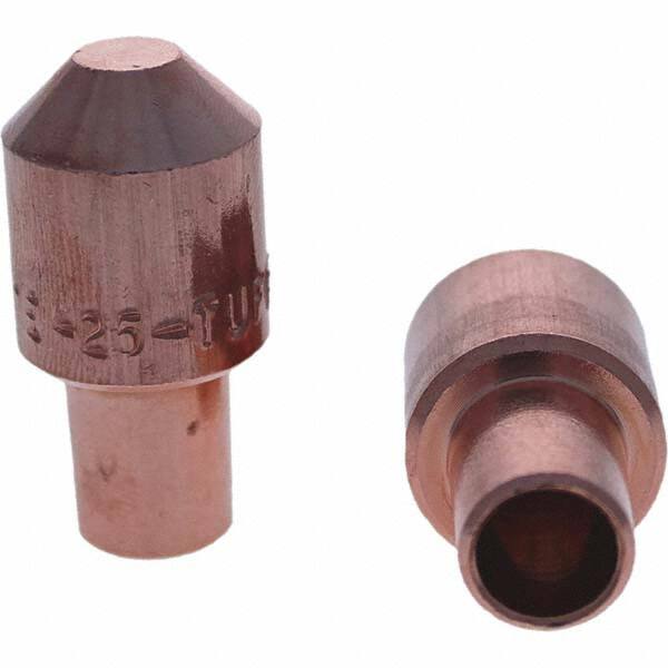 Tuffaloy - Spot Welder Tips For Use With: 5RW Cap Taper Electrode Holder Type: Male Cap E Nose (Truncated) - Americas Industrial Supply
