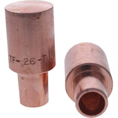 Tuffaloy - Spot Welder Tips For Use With: 6RW Cap Taper Electrode Holder Type: Male Cap F Nose (Radius) - Americas Industrial Supply