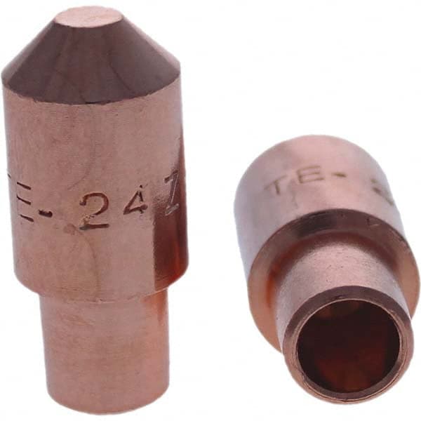 Tuffaloy - Spot Welder Tips For Use With: 4RW Cap Taper Electrode Holder Type: Male Cap E Nose (Truncated) - Americas Industrial Supply