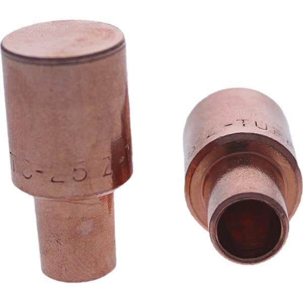 Tuffaloy - Spot Welder Tips For Use With: 5RW Cap Taper Electrode Holder Type: Male Cap C Nose (Flat) - Americas Industrial Supply