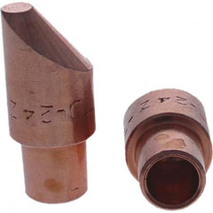 Tuffaloy - Spot Welder Tips For Use With: 4RW Cap Taper Electrode Holder Type: Male Cap D Nose (Offset) - Americas Industrial Supply