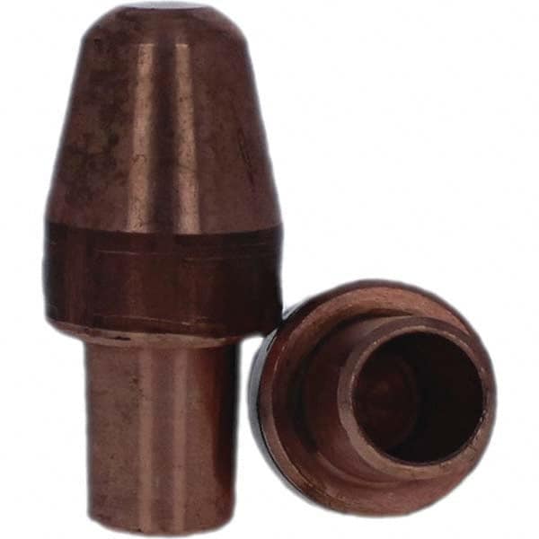 Tuffaloy - Spot Welder Tips For Use With: 6RW Cap Taper Electrode Holder Type: Male Cap A Nose (Pointed) - Americas Industrial Supply