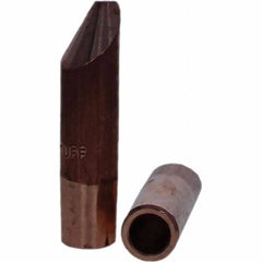 Tuffaloy - Spot Welder Tips For Use With: 5RW Electrode Holder Type: Straight Tip D Nose (Offset) - Americas Industrial Supply