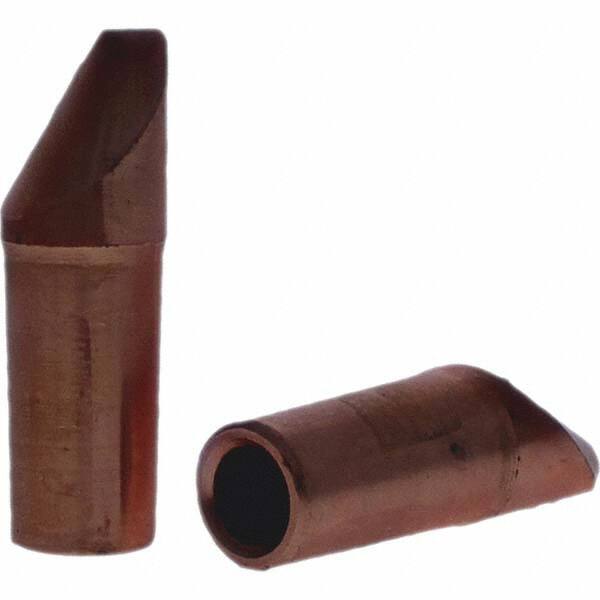 Tuffaloy - Spot Welder Tips For Use With: 4RW Electrode Holder Type: Straight Tip D Nose (Offset) - Americas Industrial Supply