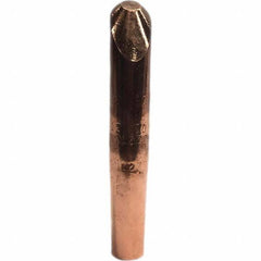 Tuffaloy - Spot Welder Tips For Use With: 4RW Electrode Holder Type: Straight Tip H Nose (Angled Offset) - Americas Industrial Supply