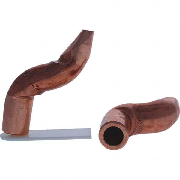 Tuffaloy - Spot Welder Tips For Use With: 5RW Electrode Holder Type: Double Bend Tip D Nose (Offset) - Americas Industrial Supply