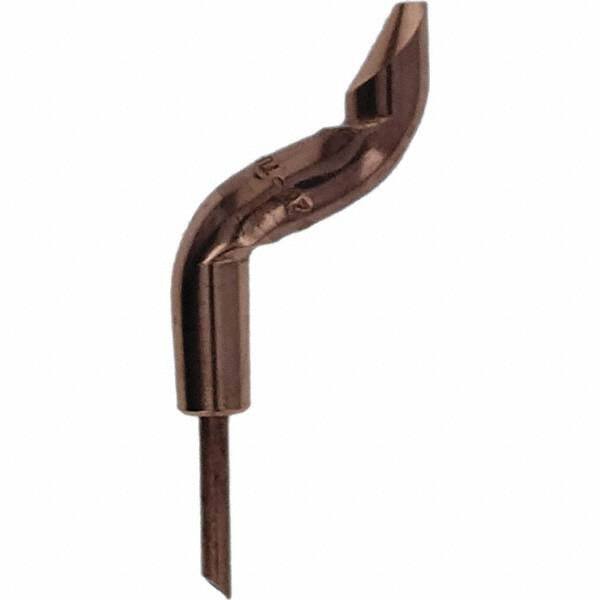 Tuffaloy - Spot Welder Tips For Use With: 4RW Electrode Holder Type: Double Bend Tip D Nose (Offset) - Americas Industrial Supply