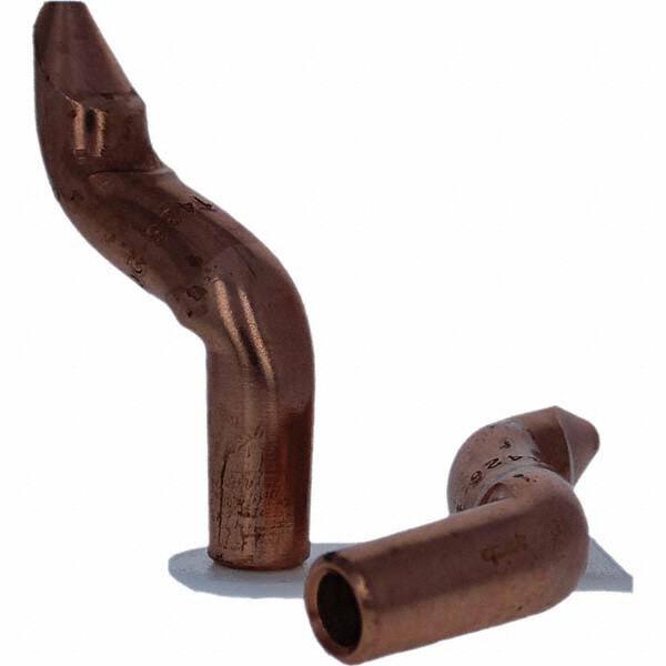 Tuffaloy - Spot Welder Tips For Use With: 4RW Electrode Holder Type: Double Bend Tip D Nose (Offset) - Americas Industrial Supply