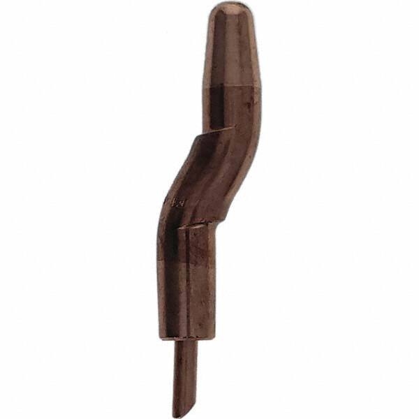 Tuffaloy - Spot Welder Tips For Use With: 5RW Electrode Holder Type: Double Bend Tip A Nose (Pointed) - Americas Industrial Supply