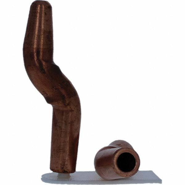 Tuffaloy - Spot Welder Tips For Use With: 4RW Electrode Holder Type: Double Bend Tip A Nose (Pointed) - Americas Industrial Supply