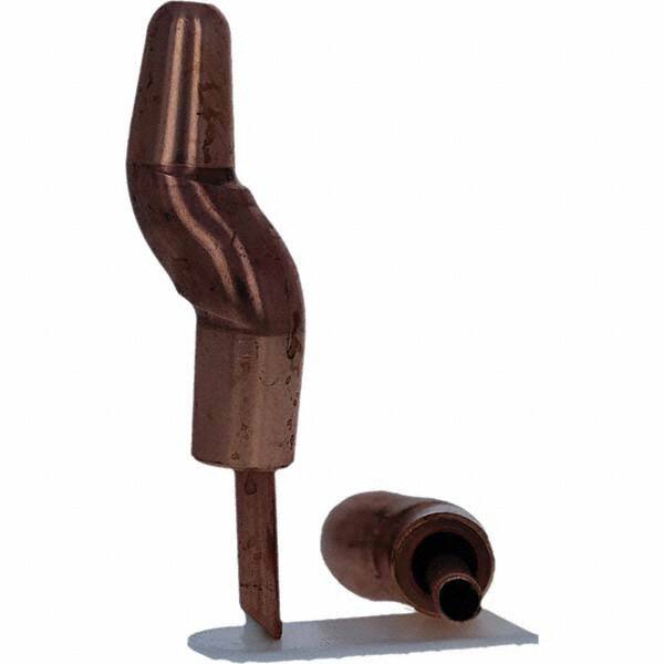 Tuffaloy - Spot Welder Tips For Use With: 5RW Electrode Holder Type: Double Bend Tip A Nose (Pointed) - Americas Industrial Supply