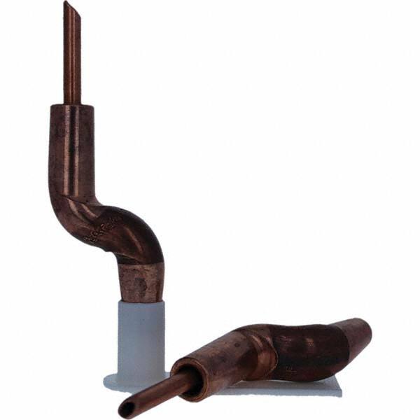 Tuffaloy - Spot Welder Tips For Use With: 4RW Electrode Holder Type: Double Bend Tip A Nose (Pointed) - Americas Industrial Supply