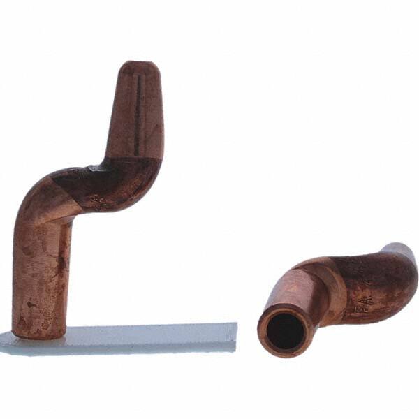 Tuffaloy - Spot Welder Tips For Use With: 4RW Electrode Holder Type: Double Bend Tip A Nose (Pointed) - Americas Industrial Supply