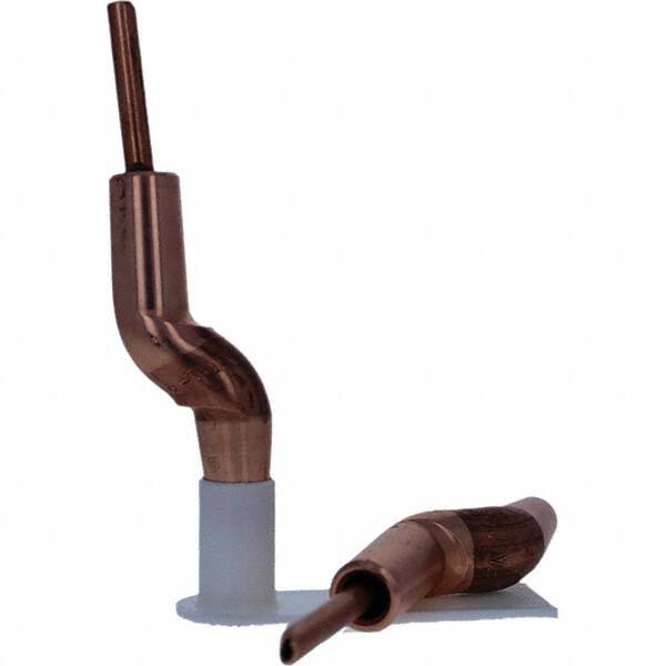 Tuffaloy - Spot Welder Tips For Use With: 4RW Electrode Holder Type: Double Bend Tip A Nose (Pointed) - Americas Industrial Supply