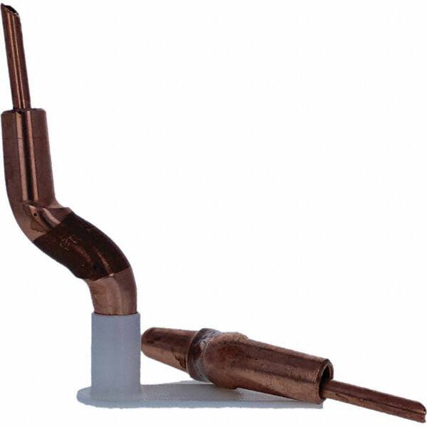 Tuffaloy - Spot Welder Tips For Use With: 4RW Electrode Holder Type: Double Bend Tip A Nose (Pointed) - Americas Industrial Supply