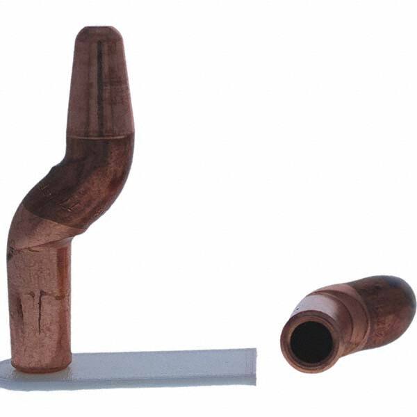 Tuffaloy - Spot Welder Tips For Use With: 4RW Electrode Holder Type: Double Bend Tip A Nose (Pointed) - Americas Industrial Supply