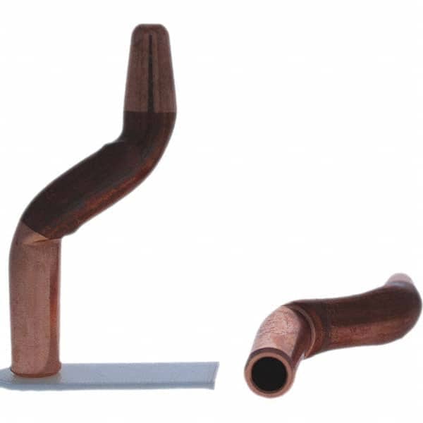 Tuffaloy - Spot Welder Tips For Use With: 4RW Electrode Holder Type: Double Bend Tip A Nose (Pointed) - Americas Industrial Supply