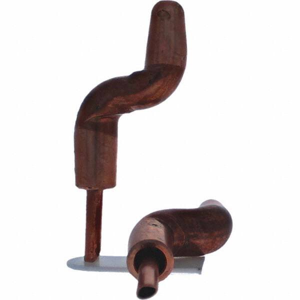 Tuffaloy - Spot Welder Tips For Use With: 5RW Electrode Holder Type: Double Bend Tip A Nose (Pointed) - Americas Industrial Supply