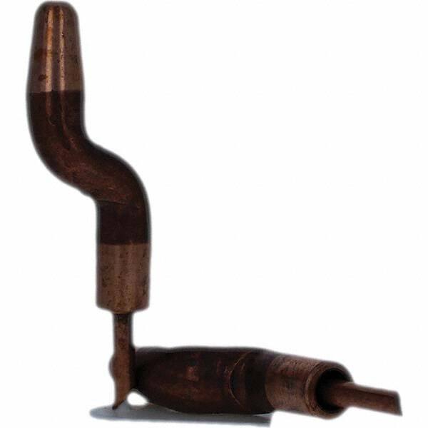 Tuffaloy - Spot Welder Tips For Use With: 5RW Electrode Holder Type: Double Bend Tip A Nose (Pointed) - Americas Industrial Supply