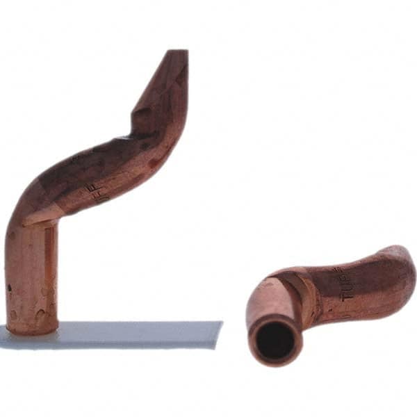 Tuffaloy - Spot Welder Tips For Use With: 4RW Electrode Holder Type: Double Bend Tip D Nose (Offset) - Americas Industrial Supply