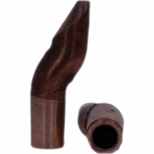 Tuffaloy - Spot Welder Tips For Use With: 4RW Electrode Holder Type: Double Bend Tip D Nose (Offset) - Americas Industrial Supply
