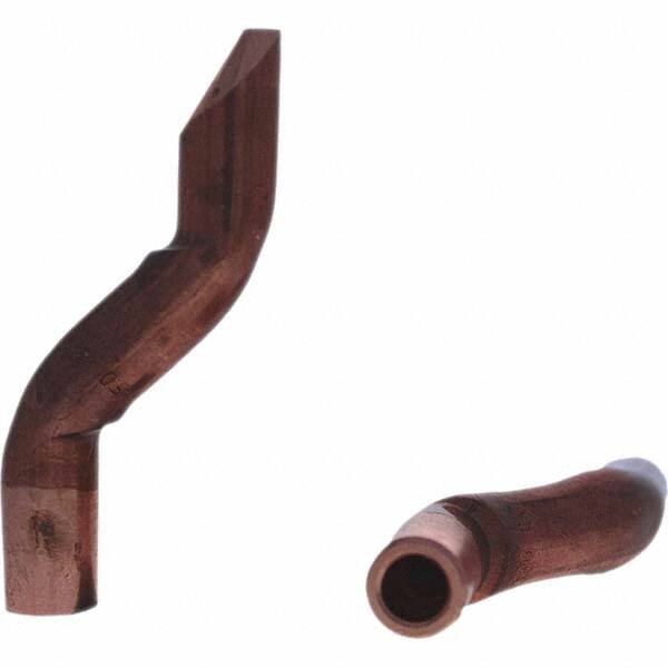 Tuffaloy - Spot Welder Tips For Use With: 5RW Electrode Holder Type: Double Bend Tip D Nose (Offset) - Americas Industrial Supply