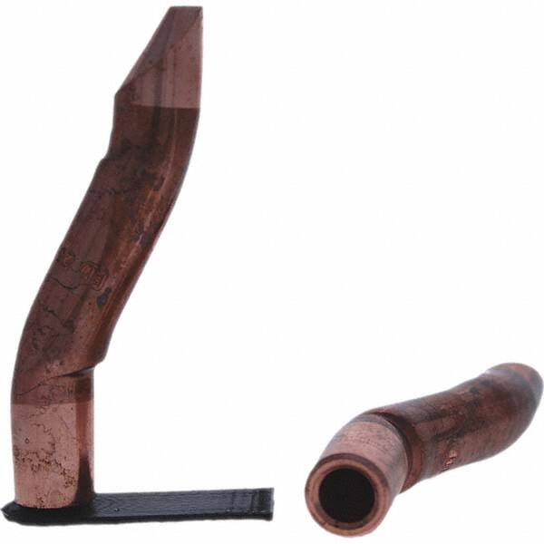 Tuffaloy - Spot Welder Tips For Use With: 5RW Electrode Holder Type: Double Bend Tip D Nose (Offset) - Americas Industrial Supply