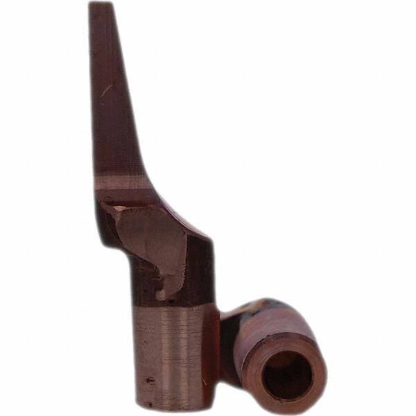Tuffaloy - Spot Welder Tips For Use With: 5RW Electrode Holder Type: Misc Double Bend Tip Rectangular Nose - Americas Industrial Supply