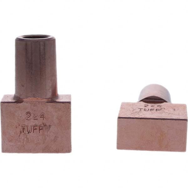 Tuffaloy - Spot Welder Tips For Use With: 5RW Electrode Holder Type: Backup Electrode Rectangular Face - Americas Industrial Supply