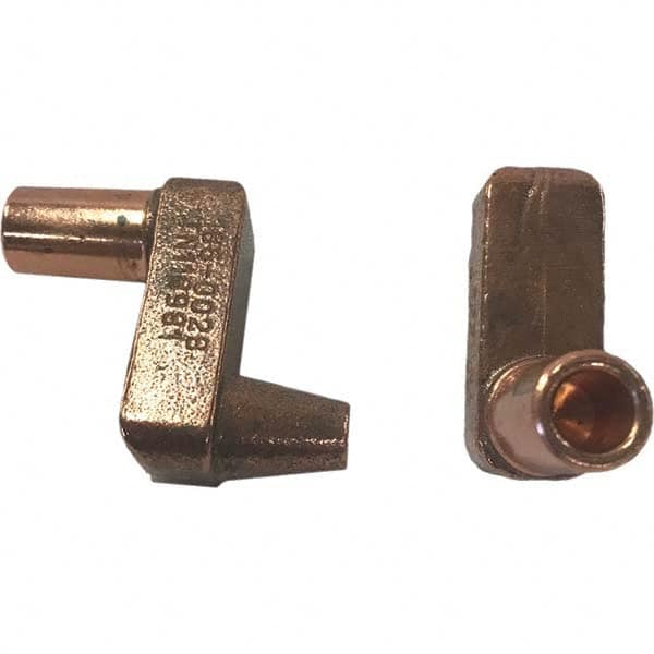 Tuffaloy - Spot Welder Tips For Use With: 5RW Electrode Holder Type: Misc Double Bend Tip E Nose (Truncated) - Americas Industrial Supply