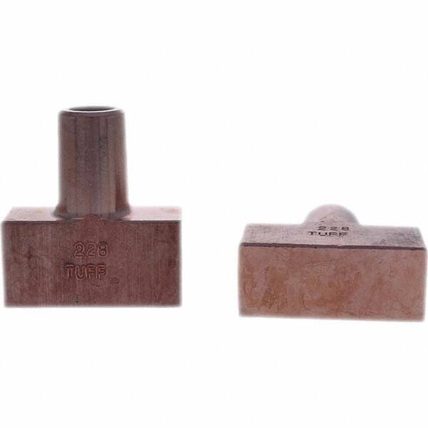 Tuffaloy - Spot Welder Tips For Use With: 5RW Electrode Holder Type: Backup Electrode Rectangular Face - Americas Industrial Supply