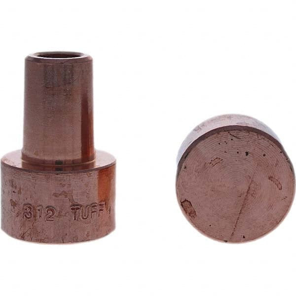 Tuffaloy - Spot Welder Tips For Use With: 5RW Electrode Holder Type: Backup Electrode Round Face - Americas Industrial Supply
