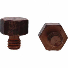 Tuffaloy - Spot Welder Tips For Use With: 3/8-16 Threaded Electrode Holder Type: Threaded Tip C Nose (Flat) - Americas Industrial Supply