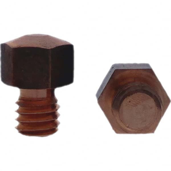 Tuffaloy - Spot Welder Tips For Use With: 3/8-16 Threaded Electrode Holder Type: Threaded Tip E Nose (Truncated) - Americas Industrial Supply