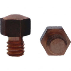 Tuffaloy - Spot Welder Tips For Use With: 3/8-16 Threaded Electrode Holder Type: Threaded Tip E Nose (Truncated) - Americas Industrial Supply