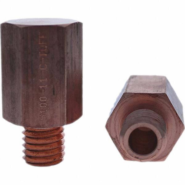 Tuffaloy - Spot Welder Tips For Use With: 3/4-10 Threaded Electrode Holder Type: Threaded Tip C Nose (Flat) - Americas Industrial Supply