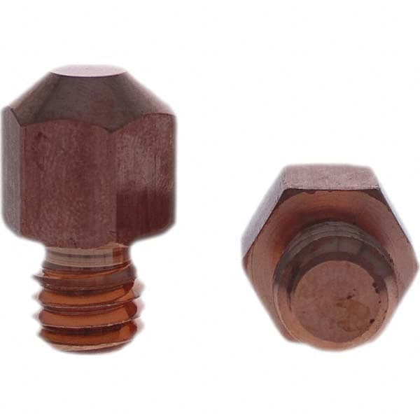 Tuffaloy - Spot Welder Tips For Use With: 3/8-16 Threaded Electrode Holder Type: Threaded Tip A Nose (Pointed) - Americas Industrial Supply
